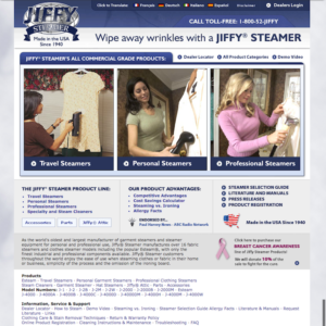 2007 Jiffy Steamer Website Screenshot